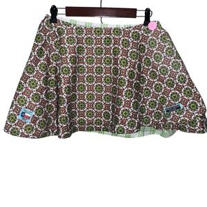 MARISOL DELUNA NEW YORK® Reversible Green Signature Wrap Skirt Sz Lg Made In USA
